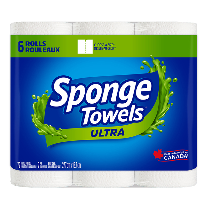 SpongeTowels Ultra Paper Towels - 2-Ply - 72 Sheets - Choose-A