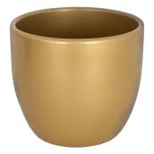 Scheurich Ceramic Pot Cover - Gold - 5.5-in H x 6.3-in l