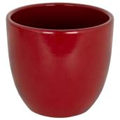 Cache-pot en céramique Scheurich, rouge, 5,5 po H. x 6,3 po l.