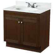 Meuble-lavabo « Everwood » à 2 portes, espresso