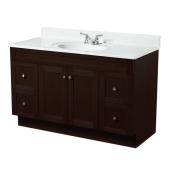 Meuble-lavabo « Everwood » à 2 portes et 4 tiroirs, espresso