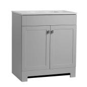 Style Selections Liesel 31-In MDF 2-Door Vanity 1 Cultured Marble Sink Grey and White