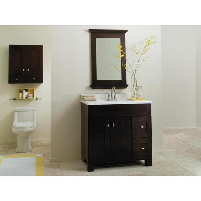 Diamond FreshFit Palencia 36-in Espresso Bathroom Vanity Cabinet
