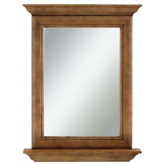 Diamond NOW Ballantyne Mocha with Ebony Glaze Rectangular Bathroom Mirror