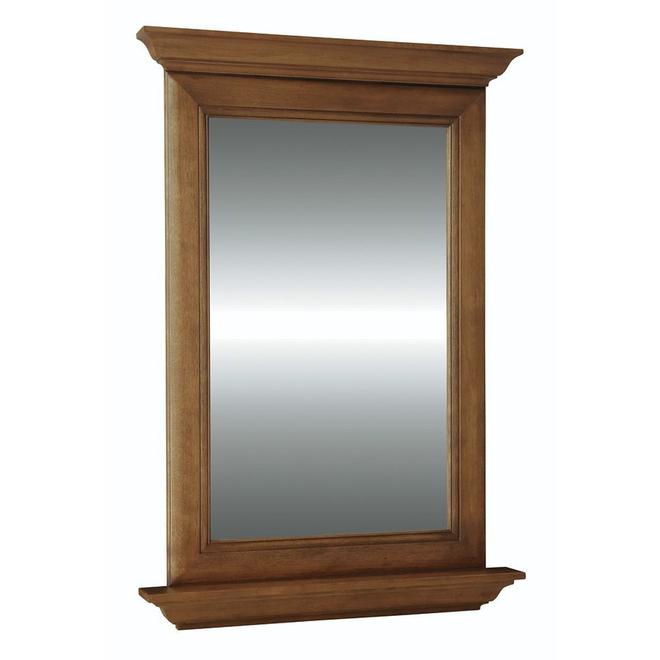 Diamond NOW Ballantyne Mocha with Ebony Glaze Rectangular Bathroom Mirror