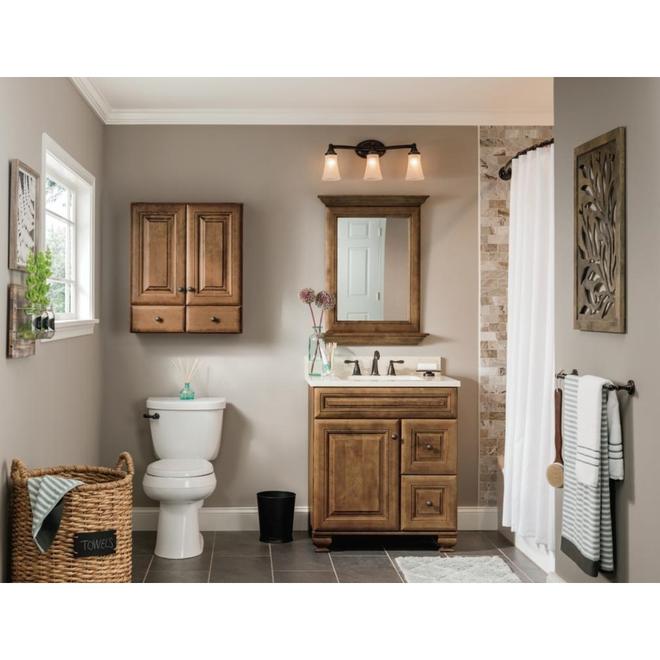 Diamond NOW Ballantyne Mocha with Ebony Glaze Rectangular Bathroom Mirror