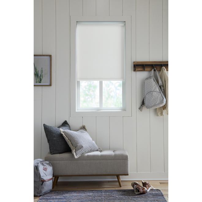 Toile enroulée opaque Levolor vinyle blanc 55 po x 78 po