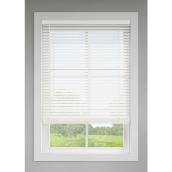 Levolor Faux Wood Blind Cordless 23-in x 64-in White