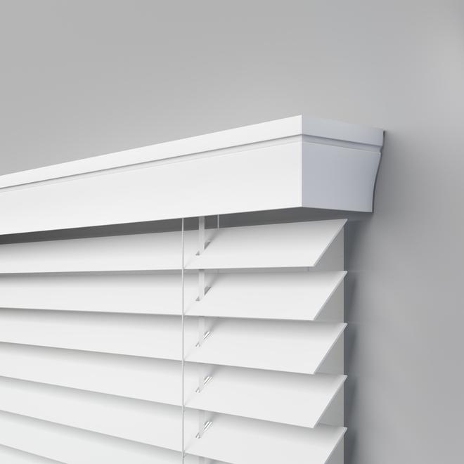 Levolor 31 x 64In Cordless White Faux Wood Blind 1026622 RONA