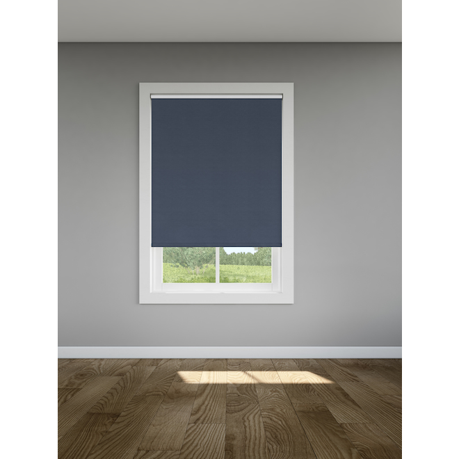 Stores enroulables obscurcissants Trim+Go de LEVOLOR sans cordon, bleu, 37 po x 72 po