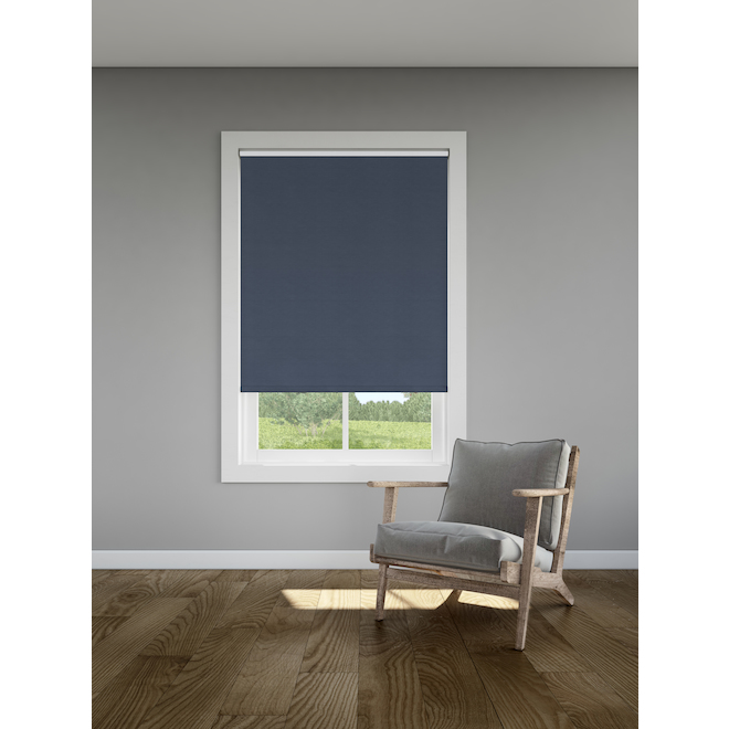 Stores enroulables obscurcissants Trim+Go de LEVOLOR sans cordon, bleu, 37 po x 72 po