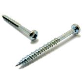Reliable Fasteners Pan Head Wood Screws - Zinc-Plated Steel - Square Drive - 100 per Pack - #8 x 1/2-in