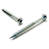 Reliable Fasteners Pan Head Wood Screws - Zinc-Plated Steel - Square Drive - 100 per Pack - #8 x 9/16-in