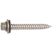 Reliable Fasteners Roof Metal Screws with Neoprene Washer - #9 dia x 1-in L - 1/4-in Hex Drive - 100 Per Pack