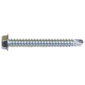 Reliable Fasteners Hex with Washer Zinc-Plated Square Screw - #14 x 2-in - Self-Tapping - Self-Drilling - 100 Per Pack