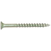 Vis pour bois traité Attaches Reliable, tête trompette, empreinte carrée, vertes, no 6 x 1 3/4 po L., boîte de 500