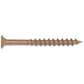 Reliable Fasteners Treated Wood Screws - Bugle Head - Square Drive - Brown Ceramic - #8 dia x 1 1/2-in L - 100-Pack