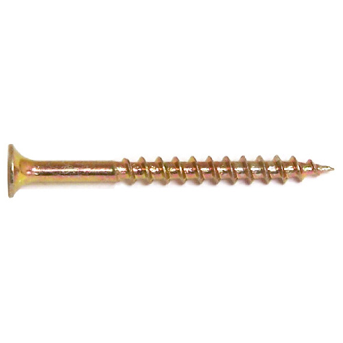 Reliable Fasteners Bugle-Head Multi-Purpose Screws - Yellow Zinc - #2 Square Drive - 100 Per Pack - #8 x 1-in