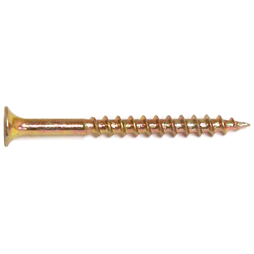 Reliable Fasteners Bugle-Head Multi-Purpose Screws -Yellow Zinc - #2 Square Drive - 100-Pack - #8 x 2-in