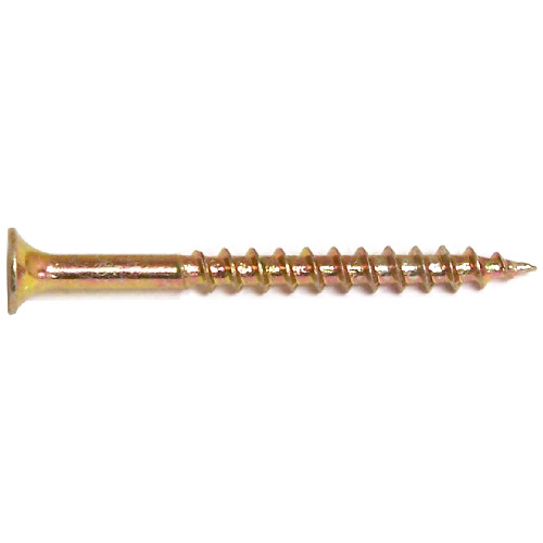 Vis tout usage à tête trompette d'Attaches Reliable, zinguées jaune, gros filetage, paquet de 100, no 8 x 2 1/2 po