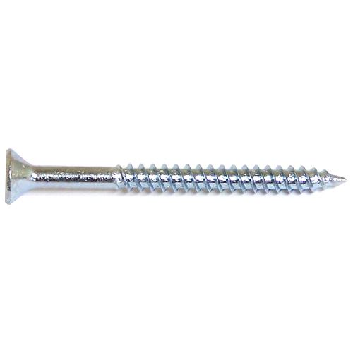 Reliable Fasteners Flat Head Wood Screws - #4 x 5/8-in - Zinc-Plated - 22 Per Pack - Square Drive