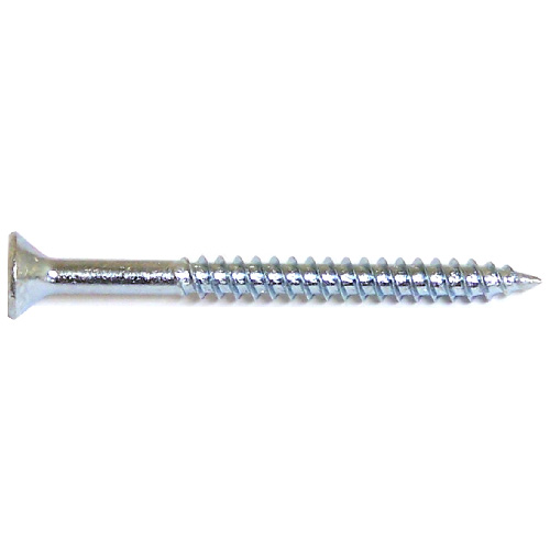 Reliable Fasteners Flat Head Wood Screws - #14 x 2-in - Zinc-Plated - 6 Per Pack - Square Drive