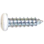 Reliable Pan Head Metal Screws - Square Drive - White - 100 Per Pack - #6 x 1 1/2-in