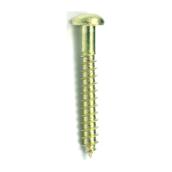 Reliable Fasteners Pan Head Wood Screws - #8 x 1-in - Brass - 6 Per Pack - Square Drive