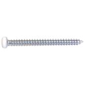 Reliable Fasteners Metal Screws - White Painted Pan Head - Steel - Square Drive - #8 dia x 2-in L - 6-Pack