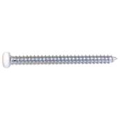 Reliable Fasteners Metal Screws - White Painted Pan Head - Steel - Square Drive - #8 dia x 2 1/2-in L - 5-Pack