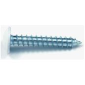 Reliable Fasteners Metal Screws - White Truss Head - Square Drive - Steel - #8 dia x 1-in L - 8-Pack