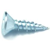 Reliable Fasteners Flat Head Wood Screws with Nibs - Zinc-Plated - Square Drive - 22 Per Pack - #6 x 5/8-in