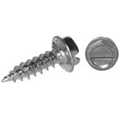 Reliable Metal Screws - Hex Head with Washer and Serration - Zinc-plated Steel - #8 dia x 1/2-in L - 100-Pack