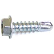 Reliable Fasteners Hex with Washer Zinc-Plated Steel Screw - #8 x 1-in - Self-Tapping - Self-Drilling - 8 Per Pack