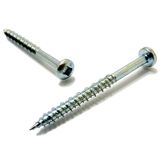 Reliable Fasteners Wood Screws - Zinc-plated - Pan Head - Hi-lo Thread - #8 dia x 7/8-in L - 100-Pack