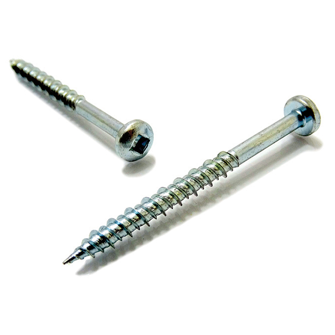 Reliable Fasteners Wood Screws - Zinc-plated - Pan Head - Hi-lo Thread - #8 dia x 1-in L - 100-Pack