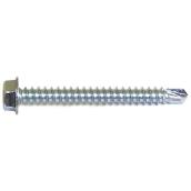 Reliable Fasteners Hex with Washer Zinc-Plated Steel Screw - #14 x 3-in - Self-Tapping - Self-Drilling - 2 Per Pack