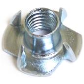 Reliable 4-Prong Tee Nut - Zinc-Plated Steel - 25 Per Pack - 3/8-in dia - 16 TPI