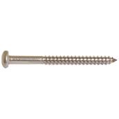 Vis à tête cylindrique de Reliable, no 8, 2 1/2 po, autotaraudeuses, paquet de 100, acier inoxydable