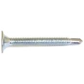 Reliable Fasteners Wafer-Head Zinc-Plated Steel Screw - #10 x 1 1/4-in - Self-Tapping - Self-Drilling - 6 Per Pack