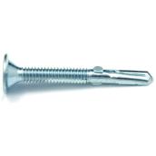 Reliable Fasteners Wafer Head Screws with Reamer - #12 x 2-in - Zinc-Plated - 3 Per Pack - Square Drive