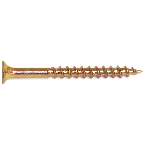 Reliable Fasteners Bugle-Head Multi-Purpose Wood Screws - Yellow Zinc - #2 Square Drive - Box of 500 - #8 x 4-in