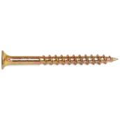 Reliable Fasteners Yellow Zinc All-Purpose Bugle-Head Wood Screws - #10 x 3-in - Square Drive - 100 Per Pack