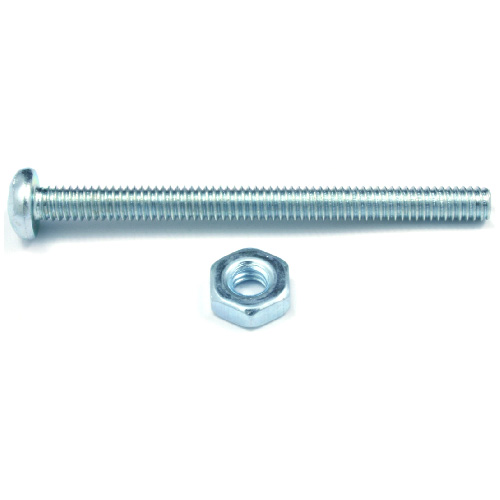 Vis à tête cylindrique avec écrous de Reliable, no 6, 1/2 po, Quadrex no 1, paquet de 12, plaquées zinc