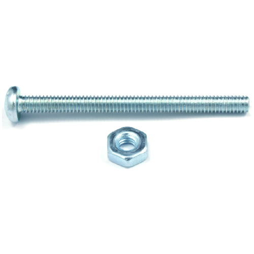 Vis à tête cylindrique avec écrous de Reliable, no 6, 3/4 po, Quadrex no 1, paquet de 12, vis plaquées zinc