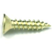 Reliable Fasteners Brass-Plated Flat-Head Wood Screws - #6 x 3/4-in - Square Drive - Full Thread - 100 Per Pack