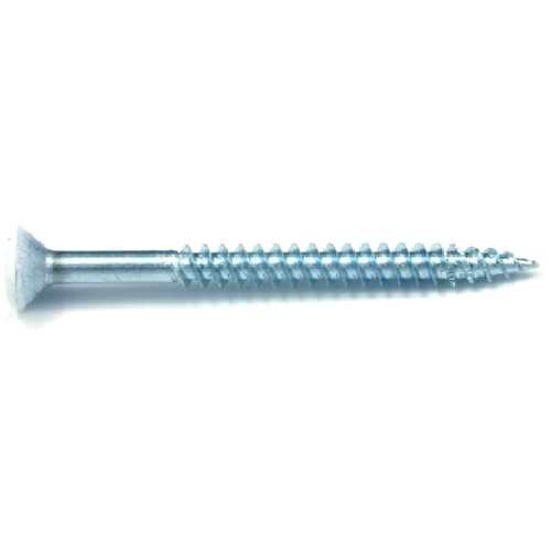 Reliable Fasteners Flat White-Painted Head Wood Screws - #8 x 2 1/2-in - Square Drive - Steel - 5 Per Pack