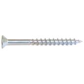 Reliable Fasteners Zinc-Plated Flat-Head Wood Screws - #6 x 1/2-in - Square Drive - Full Thread - 24 Per Pack