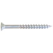 Reliable Fasteners Zinc-Plated Flat-Head Wood Screws - #8 x 1 1/4-in - Square Drive - Partial Thread - 18 Per Pack