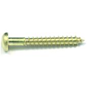 Reliable Fasteners Pan Head Wood Screws - #10 x 1 1/4-in - Brass - 5 Per Pack - Square Drive